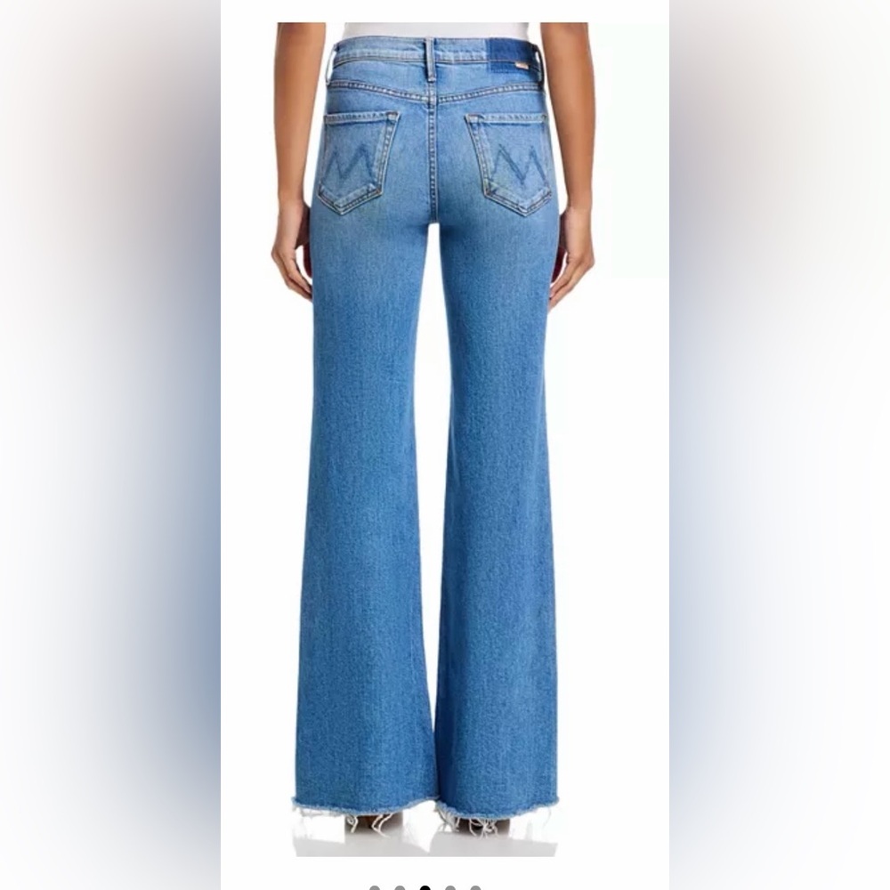 MOTHER Doozy Fray High Rise Flare Jeans in Heads or Tails - Picture 3 of 5